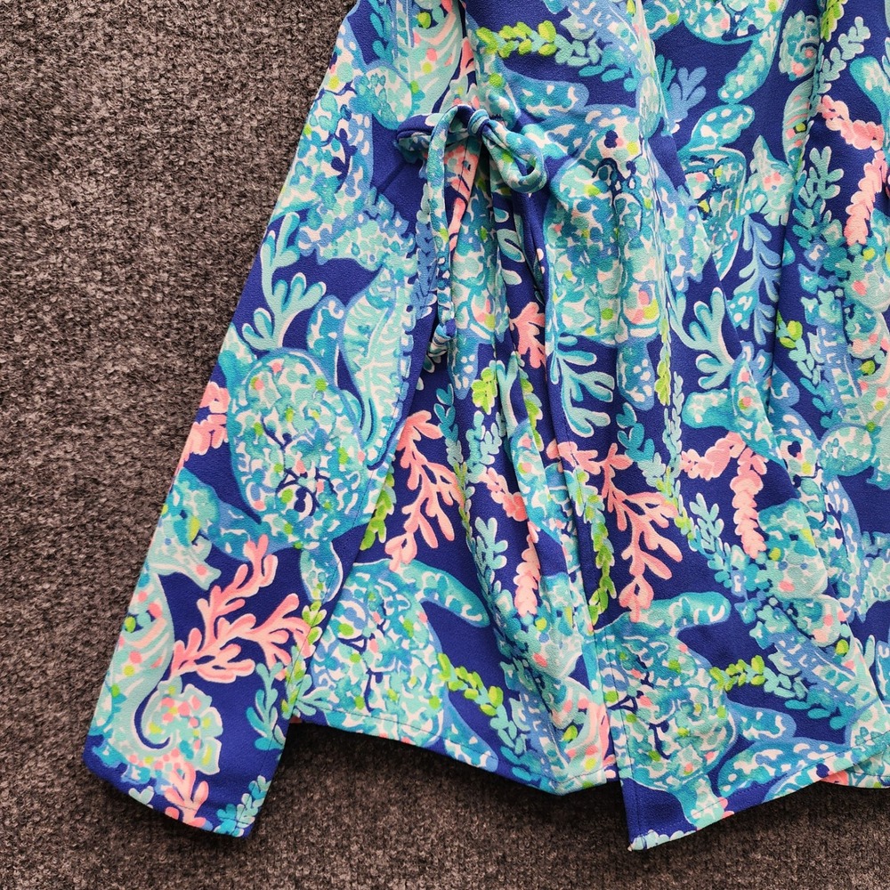 NWT Lilly Pulitzer Zoya Ruffle Sea Turtle Print Skort Romper Resort Size 8 - Picture 7 of 11
